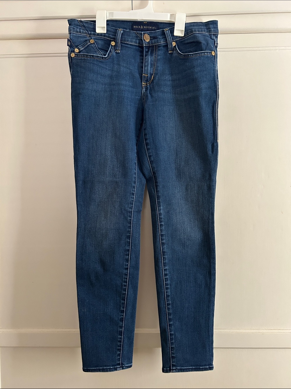 Rock & Republic Skinny Jeans in Deep Indigo Blue Size 8
